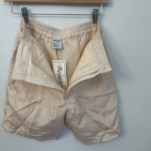 Vtg 90s Beautex 100% Silk 2pc Set Ballet Pink Safari Vest Shorts Small NWT G-III - Picture 16 of 16